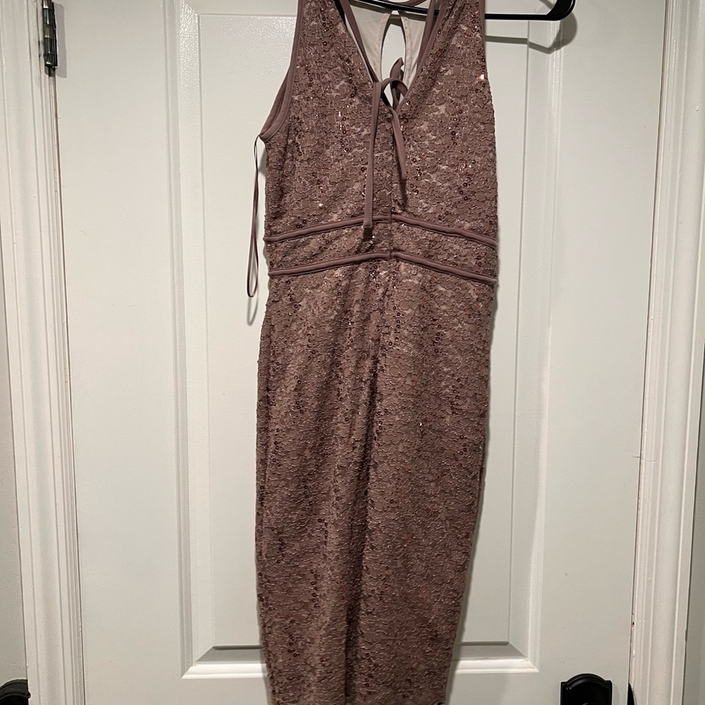 Elegant Sequin Halter Dress